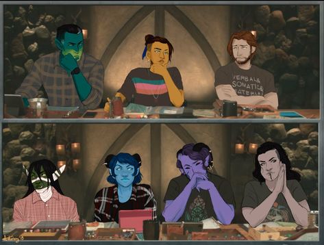 Cast by @starboyastro on twitter Critical Role Campaign 3 Fanart, The Mighty Nein, D D Funny, Critical Role Campaign 2, Critical Role Characters, Mighty Nein, The Adventure Zone, Critical Role Fan Art, Vox Machina