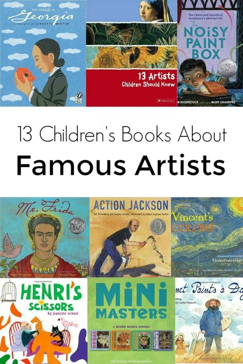 13 Children's Books About Famous Artists: Stories about famous artists are full of great lessons for kids such as courage, perseverance, determination, and not being afraid to let our light shine. Music Crafts For Kids, Art Books For Kids, Music Crafts, Art Curriculum, After 4, Homeschool Art, Artists For Kids, Children's Literature, Chapter Books