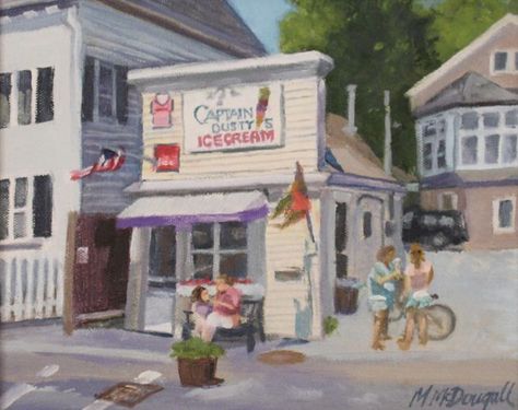 Massachusetts Houses, Massachusetts House, Manchester By The Sea, By The Sea, Cinnamon Rolls, Original Oil Painting, Massachusetts, New England, Happy Halloween