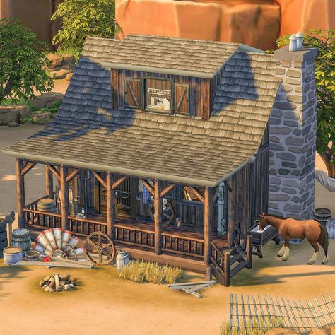 Canyon Crossing Lodge 🐴 |noCC 🏷️: @ea @thesims #sccregram #thesims #sims #eacreatornetwork #eagamechangers #thesims4 #simsbuild… | Instagram Sims 4 Western House, Sims 4 Ranch Build, Sims Horse Ranch, Sims 4 Horse Ranch Build, Sims 4 Ranch House, Sims 4 Ranch Cc, Sims 4 Ranch, Sims Horses, Sims 4 Horse Ranch