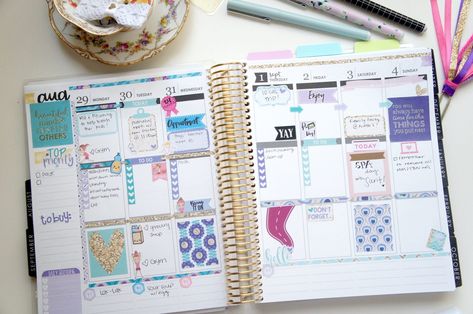 Erin Condren Academic Planner, Erin Condren Layout, Organization Journal, Erin Condren Monthly Planner, Planner Spread Inspiration, Vertical Layout Planner, Life Planner Organization, Planner Books, Planner Setup