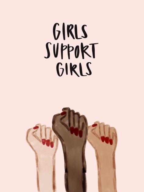 Girls support girls • Graphic design by Creating Steph • feminism, girl power, female empowerment, interracial, intercultural, women supporting women, women of color, trans women, lgbtq Girl Power Tattoo, Feminism Quotes, Men Vs Women, Girl Empowerment, Girls Support Girls, Women Empowerment Quotes, Feminist Quotes, Empowerment Quotes, Women’s Rights