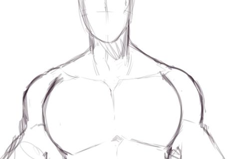 Drawing Chest Male Torso, Man Bare Chest Reference, Beefy Male Body Reference, Anatomy Reference Shoulders, Male Chest Anatomy Reference, Man Chest Drawing Reference, Men Arms Reference, Men Neck Drawing, Pectoral Reference