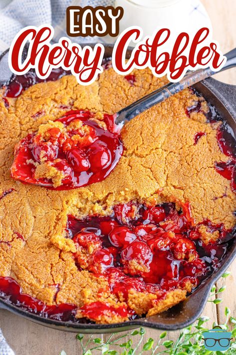 Dump Cake Cherry, Cake Mix Cherry Cobbler, Easy Cherry Cobbler, Pantry Basics, Cherry Dump Cake Recipe, Cherry Cobbler Recipe, Homemade Cake Mixes, Cake Cherry, Hummingbird Cake Recipes