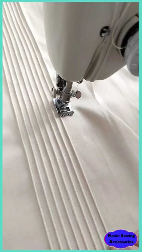 Sew beautiful pintucks with the pin tuck foot and twine needle, they both work together to create beautiful decorative pin tucks on a… | Instagram Sewing Machine Basics, Sewing Tutorials Clothes, Sew Ins, Fashion Sewing Tutorials, Couture Sewing Techniques, Patterns Fashion, Blouse Pattern Sewing, Sewing Design, Diy Sewing Clothes