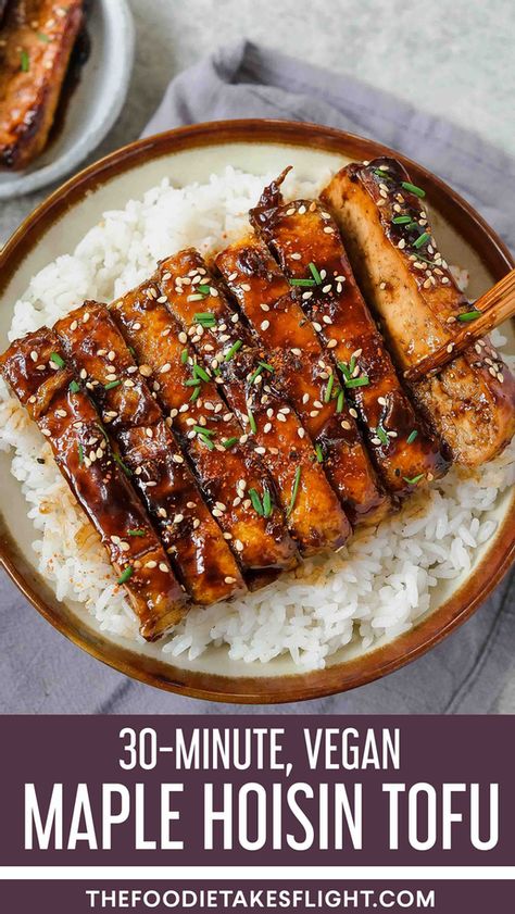 Easy Veggie Recipes, Hoisin Tofu, Orange Tofu Recipe, Vegan Tofu, Tofu Recipe, Tofu Dishes, Vegan Asian, Easy Veggie, Vegan Kitchen