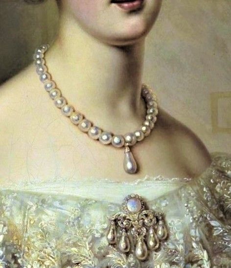 Princess Marianna of the Netherlands Franz Xavier Winterhalter, Wearing Pearls, Historical Painting, Historical Art, Old Paintings, Romantic Art, Classical Art, Detail Art, Royal Jewelry