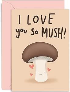 Cheesy Valentine’s Day Cards, Cute Anniversary Cards For Couple, Mushroom Valentine Card, Puns Cards, Anniversary Cards Funny, Fun Anniversary Cards, Funny Wedding Anniversary Cards, Coffee Notes, Card For Men