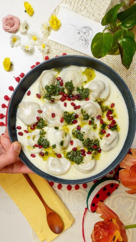 Shish Barak Beryl Shereshewsky, Shish Barak, Jordanian Food, Meat Dumplings, 7 Spice, Creamy Yogurt, Lebanese Recipes, Yogurt Sauce, Saute Onions