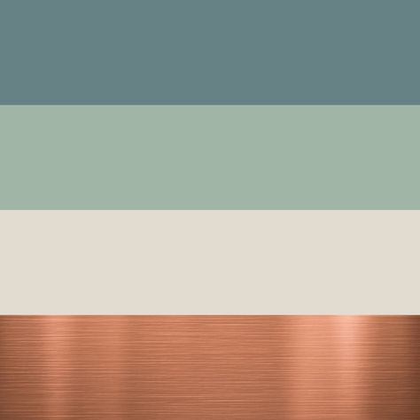 Brass Colour Palette, Copper And Green Color Palette, Copper Pallete, Rose Gold Color Combinations, Copper Color Palette, Copper Palette, Copper Colour Palette, Interior Paint Finishes, Teal And Copper