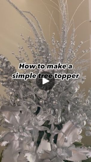 3.6K views · 1.2K reactions | It just takes a few steps to make a simple Christmas tree topper. Start with a few large stems, then layer in a few different types of picks varying in texture and size.  Attach them together using floral wire. The final step is placing it on the top of your tree using wire or a zip tie to hold it in place 🤍🎄. . . . . . . . .#holidayinspo #christmasinspo #christmastips #ohchristmastree #christmastreegoals #diychristmas #treetop #treetopper #diyholiday #christmasstar #christmasreels #ksforeverdesigns | Keri Collins & Suzanne Higgins | Scott Dugdale · Holiday Bells Floral Picks For Christmas Tree, Tulle Garland Christmas Tree, Floral Christmas Tree Topper, Crystal Tree Topper, Making A Tree Topper, Christmas Picks For Tree, Cotton Snow Decoration, How To Put Picks In A Christmas Tree, How To Use Christmas Tree Picks