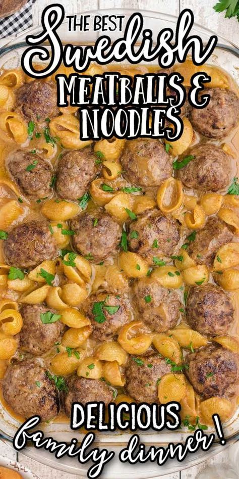 Meatballs And Noodles Recipe, Swedish Meatballs And Noodles, Meatballs And Noodles, Best Swedish Meatballs, Clean Liver, Juicy Meatballs, Beef Casseroles, Meatball Casserole, Meatball Recipes Easy