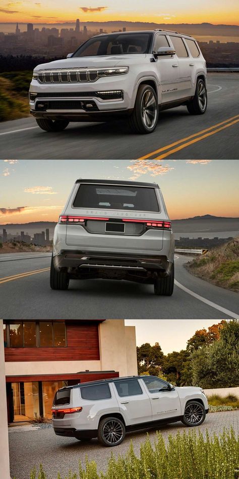 Presenting The Jeep Grand Wagoneer Concept. Jeep's iconic premium SUV is finally making a comeback. Jeep Grand Waggoner, 2024 Jeep Grand Wagoneer, Jeep Cars Vehicles, Jeep Wagoneer 2023, Grand Wagoneer 2023, Family Cars Suv, Wagoneer Jeep, M8 Bmw, Best Suv Cars