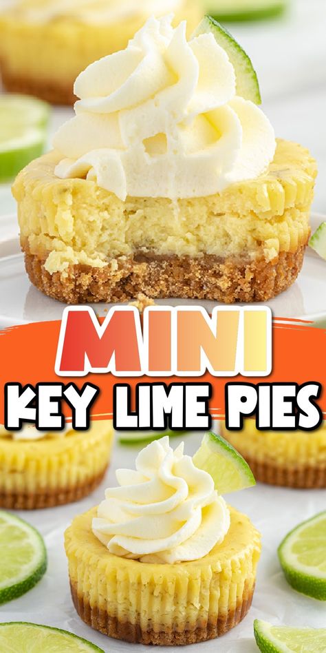 Key Lime Tart Recipe, Key Lime Pie Bites, Key Lime Recipes, Key Lime Pies, Mini Key Lime Pies, Key Lime Tarts, Lime Desserts, Key Lime Cheesecake, Keylime Pie Recipe