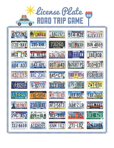 Searching for some road trip fun? Try our printables like this license plate game! #iMOM #freeprintables License Plate Bingo, Family Road Trip Games, License Plate Game, Travel Outfit Summer Airport, Printable Road Trip Games, Road Games, Road Trip Bingo, Trip Games, Trip Activities