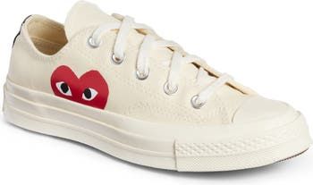 Converse Hidden Heart, Off White Converse, Chucks Style, Converse Play, Play X Converse, Chuck 70 Low, Garcons Converse, Comme Des Garcons Converse, Half Heart