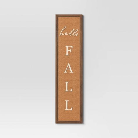 10"x40" Hello Fall Leaning Sign Brown - Threshold™ Fall Harvest Party, Lattice Wall, Paper Wall Decor, Harvest Party, Piece Sign, Fall Signs, Big Dot Of Happiness, Outdoor Parties, Decorative Panels