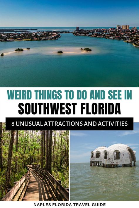 Looking for weird Florida attractions? In this guide you'll discover 8 unusual sites in Southwest Florida that are werid and worth an add to your Florida itinerary! I Florida travel I off the beaten path Florida I unusual attractions in Florida I things to do in Southwest Florida I things to do in Florida I unique things to do in Florida I activities in Southwest Florida I unusual Florida activities I places to go in Florida I places to visit in Southwest Florida I #Florida #SouthwestFlorida Southwest Florida Things To Do In, Places To Go In Florida, Florida Itinerary, Dome Houses, Things To Do In Florida, Florida Activities, Punta Gorda Florida, Florida Attractions, Florida Travel Guide