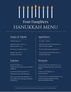 Hanukkah Menu Ideas, Hannakuh Aesthetic, Hanukah Menu, Jewish Kitchen, Hebrew Calendar, Hanukkah Recipes, Hanukkah Dinner, Hanukkah Traditions, Hanukkah Party