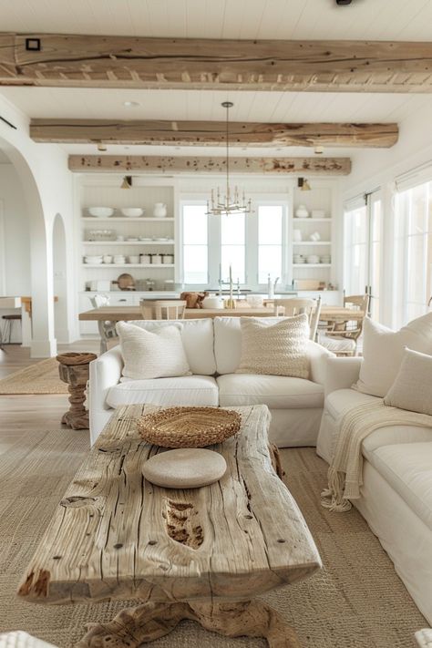 Neutral Coastal Decor, Oregon House, Coastal Living Rooms, Farmhouse Living Room, Beach House Interior, Coastal Living Room, Farmhouse Decor Living Room, A Living Room, Lounge Room