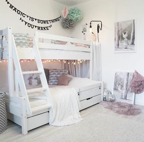 3 Bunk Beds, Sister Room, Kids Rooms Inspo, Baby Inspiration, Good Week, 8k Followers, Kids Bedroom Decor, Bunk Bed, Bedroom Themes