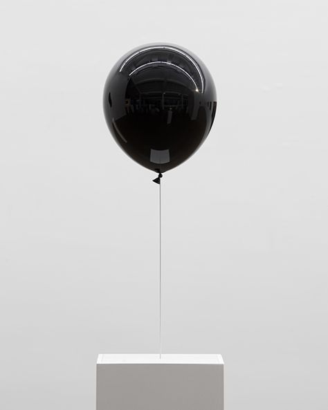 Jiri Geller Black Balloon, A Black, Floating, White, Black