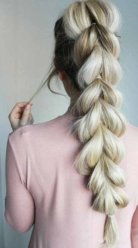 Luxyhair.com Diy Hair Updos, Pull Through Braid, Braid Hairstyle, Easy Braids, Undercut Hairstyles, Braided Hairstyles Easy, Braids For Long Hair, Pull Through, Braided Ponytail