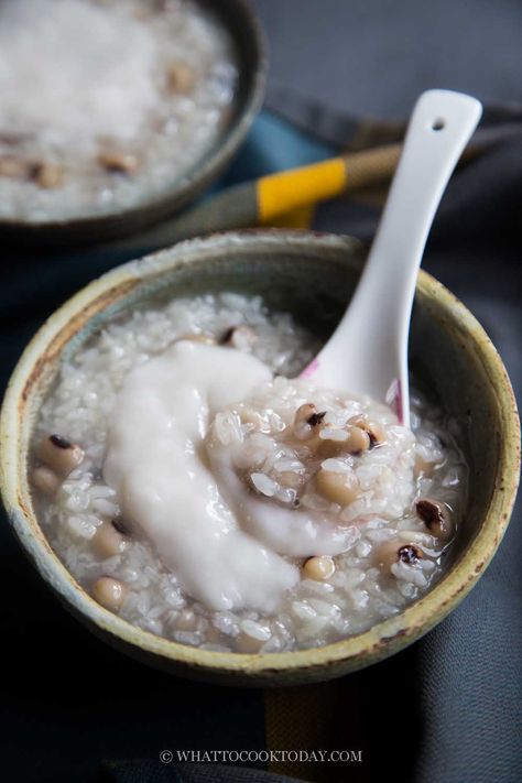 Che Dau Trang (Vietnamese Sticky Rice Black-Eyed Peas Pudding) Peas Pudding, Vietnamese Sticky Rice, Delicious Lemon Desserts, Coconut Milk Dessert, Vietnamese Desserts, Avocado Recipes Easy, Cottagecore Recipes, Grapefruit Recipes, Sweet Sticky Rice