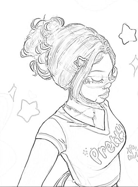 Y2k Coloring Pages People, Human Coloring Pages, Coloring Pages Y2k, Coloring Pages Of People, Baddie Coloring Pages, Baddie Drawings, Y2k Coloring Pages, Tumblr Coloring Pages, Drawing Bases