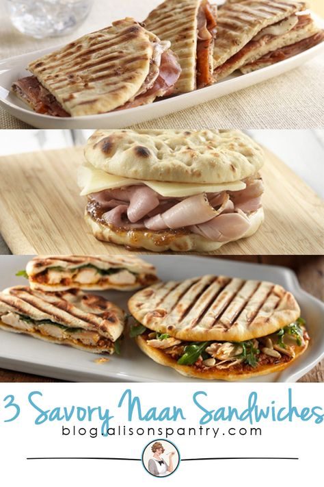 Turkey Naan Sandwich, Sandwiches With Naan Bread, Nan Bread Sandwich Ideas, Naan Bread Sandwiches, Naan Bread Wraps, Chicken Naan Sandwich, Mini Naan Bread Recipes, Naan Bread Sandwich, Naan Grilled Cheese