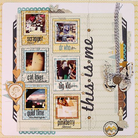 This is Me *Lily Bee* - Scrapbook.com Picture Scrapbook, Scrapbook Photos, Scrapbook Layout Sketches, Memory Scrapbook, Photo Scrapbook, Studio Calico, Scrapbook Page Layouts, Bee Design, Scrapbook Albums