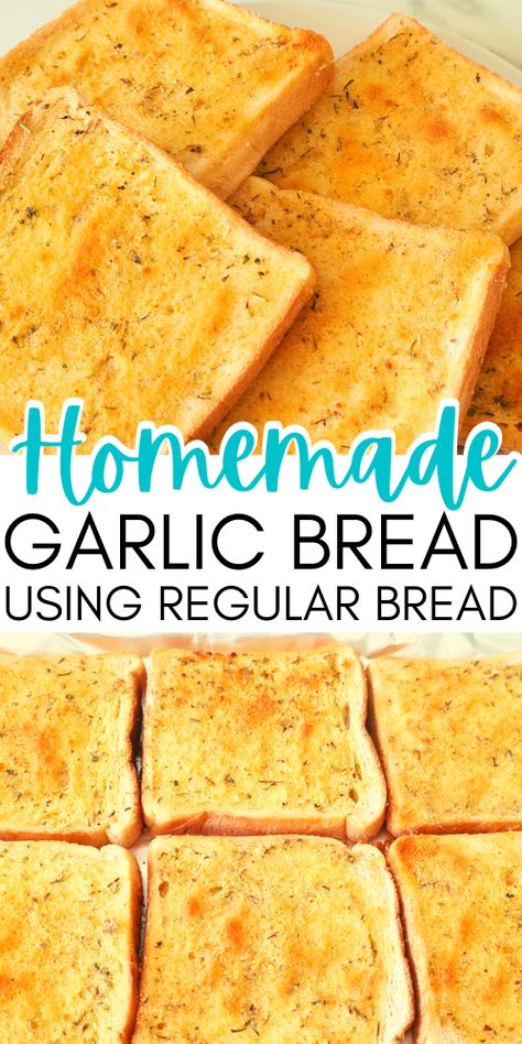 Garlic Bread With Sliced Bread, Best Garlic Bread Recipe, Pudding Chia, Make Garlic Bread, Homemade Garlic Bread, Quick Side Dishes, Garlic Cheese Bread, Garlic Bread Recipe, Sliced Bread