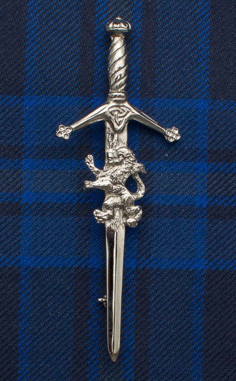 Rampant Lion Sword Kilt Pin - Kilt Pins - Kilts & Highlandwear - Products | CLAN by Scotweb Scottish Tattoos, Pewter Art, Kilt Outfits, Kilt Pins, Scottish Kilts, Kilt Pin, Authentic Jewelry, Celtic Designs, Kilt