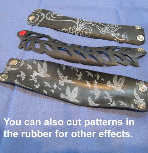 The Matchbook: Double DEMO!: Part 2, Recycled Bicycle Inner Tube Bracelet Bike Tube Crafts, Upcycled Inner Tubes, Recycled Bike Parts, Bike Craft, Upcycled Bike, Bicycle Jewelry, Bike Jewelry, Tube Bracelet, Tyres Recycle