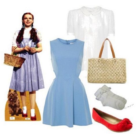 5 Halloween Costumes, Dorthy Costume, Costume Last Minute, Sew Halloween Costume, Easy Halloween Costumes For Women, Dorothy Costume, Broadway Costumes, Easy Halloween Costumes, Fashion Videos