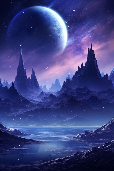 Setting Aesthetic, Scifi Artwork, Scifi Fantasy Art, Mystical Places, Space Fantasy, Planets Art, Landscape Concept, Arte Cyberpunk, Alien Planet