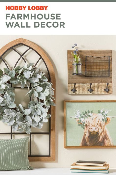 Hobby Lobby Wall Decor Ideas, Green Farmhouse Decor, Green Farmhouse, Hobby Lobby Decor, Wall Decor Ideas, Home Fireplace, Farmhouse Decor Living Room, Farm Decor, Updating House