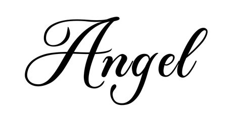 Angel Name Tattoo Fonts, Angel Name Tattoo, Angel Name, Name In Cursive, Name Drawings, Omerta Tattoo, Angel Drawing, Fancy Letters, Meaningful Drawings