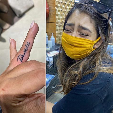 Such a sweet gesture!🤗 @nititaylor gets her husband Parikshit’s name inked on her ring finger on the occasion of their second month anniversary ❤️❤️ . . #nititaylor Month Anniversary, Niti Taylor, S Name, Her Ring, Name Tattoo, Ring Finger, Tattoos, Ring, Quick Saves