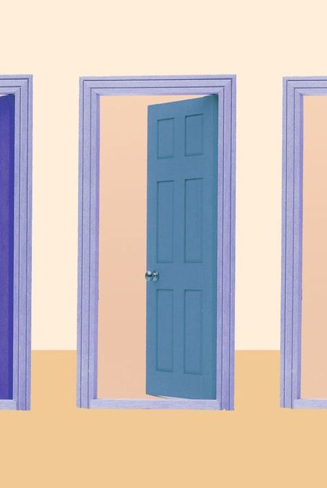 Painted interior doors can add color to a room and replace accent walls. Here, experts share tips for painting the doors inside your home. #homedecor #painteddoors #interiordoors #homestyle #hometrends Door And Frame Different Color, Painting Door Same Color As Wall, Coloured Door Frames, Color Door Frame, Hand Painted Doors, Colored Apartment Doors, Door Frame Painting Ideas, Colourful Painted Internal Doors, Colorful Doors Interior