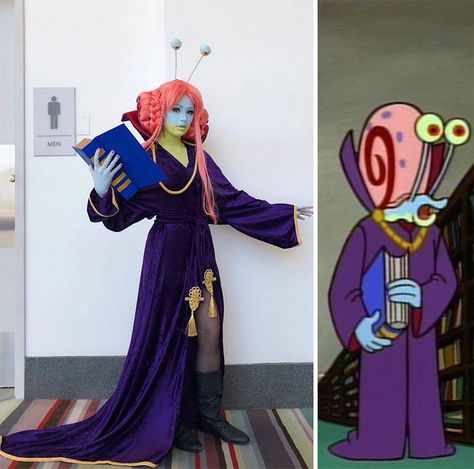 Gary The Snail (Spongebob Squarepants) Spongebob Costume, Funny Cosplay, Youkai Watch, Diy Kostüm, Jessica Nigri, Halloween Costume Outfits, Cosplay Diy, Fantasias Halloween, Cosplay Characters