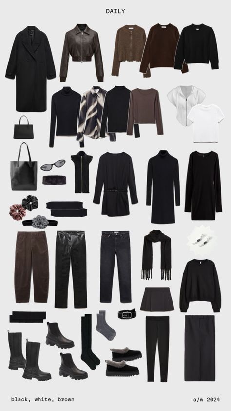 Autumn + winter capsule wardrobe inspo featuring versatile, cozy, + elevated basics.   —  #outfitinspo #outfit #ootd #fashion #outfitideas #outfits #elevatedbasics #fitinspo #streetstyle #outfitgrid #minimalistfashion #minimalism #capsulewardrobe Stylish Winter Outfits, Winter Capsule, Minimalist Capsule Wardrobe, Wardrobe Planning, Winter Capsule Wardrobe, Outfit Grid, Elevated Basics, Basic Outfits, Ootd Fashion