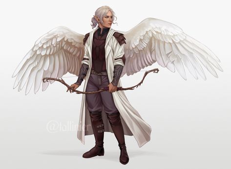 Winged Human Character Design Male, Winged Characters, Rachel Denton, Npc Ideas, Celestial Realm, Bird People, Bristol Uk, Character References, Concept Art Character