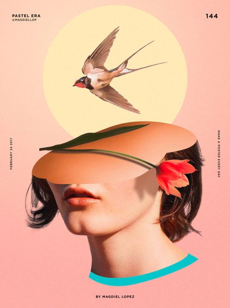 Poster Inspiration Creativity, Magdiel Lopez, Creative Collage, Graphic Trends, Cover Illustration, Poster Design Inspiration, Collage Artwork, Collage Design, Art And Illustration