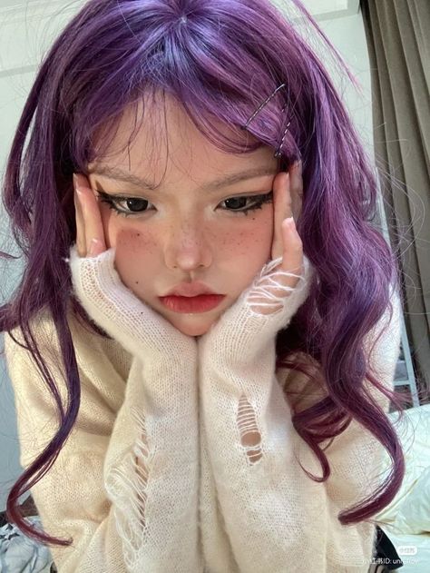 Dyed Hair Inspiration, Hair Dye Colors, Hair Inspo Color, Dream Hair, Just Girl Things, Aesthetic Hair, Purple Hair, Ulzzang Girl, Pretty Hairstyles