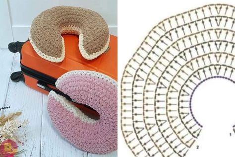 Comfy Crochet Travel Neck Pillow For Better Rest Crochet Travel Pillow Free Pattern, Crochet Cotton Yarn Projects Gift Ideas, Crochet Neck Pillow Free Pattern, Crochet Neck Pillow, Crochet Travel Accessories, Neck Pillow Pattern, Cotton Yarn Projects, Comfy Crochet, Bulky Yarn Crochet