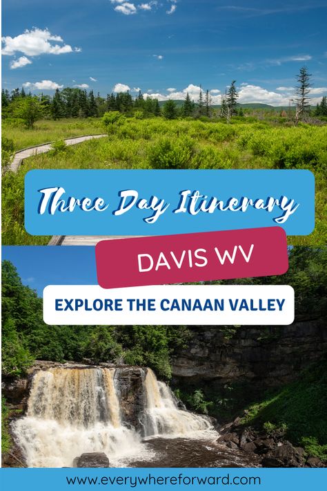 Three-Day Itinerary for Davis, West Virginia - Here is your itinerary for Davis, West Virginia and Canaan Valley. Includes everything you need to know including, what to do in Davis West Virginia, where to eat, and where to stay! Things to do in Davis West Virginia, attractions in Davis West Virginia, Canaan Valley #westvirginia #davis Everywhere Forward Davis West Virginia, Elkins West Virginia, West Virginia Vacation, Parkersburg West Virginia, Harpers Ferry West Virginia, Virginia Hill, West Virginia Travel, Break Ideas, Virginia Vacation