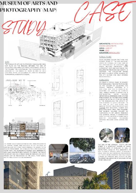 "Explore my insightful case study sheet showcasing a real-world example of [MUSEUM OF ARTS AND PHOTOGRAPHY]. Dive into the details of this case study sheet about a museum, and uncover the strategies, challenges, and successes that made it a standout example in museum. Whether you're seeking inspiration, best practices, or solutions, my case study offers valuable insights to fuel your own projects and initiatives. Pin it now to elevate your knowledge and stay ahead of the curve!" Case Study Design Architecture, Case Study Sheets Architecture Handmade, Case Studies Design Layout, Case Study Sheets Architecture, Case Study Architecture, Study Diagrams, Study Layout, Case Study Examples, Sheet Composition