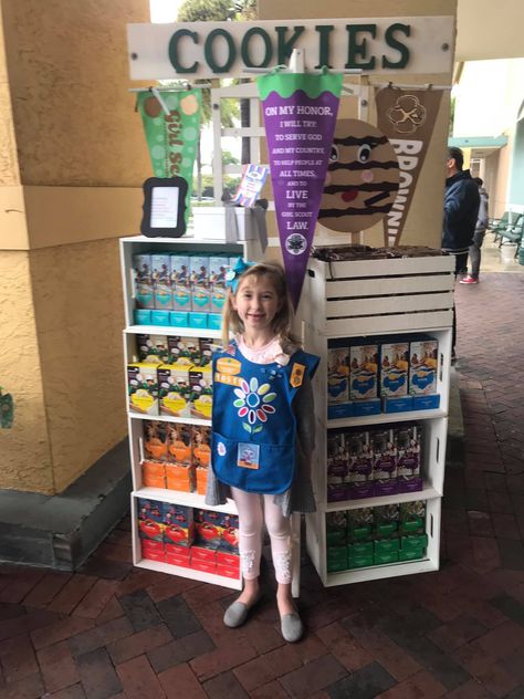 Cookie Booth Ideas Display Girl Scout, Girl Scout Cookie Booth Ideas Display, Girl Scouts Cookie Booth Ideas, Girl Scout Booth Ideas, Cookie Booth Display, Girl Scout Cookie Booth Ideas, Cookie Booth Ideas, Girl Scout Cookie Booth, Girl Scout Cookies Funny