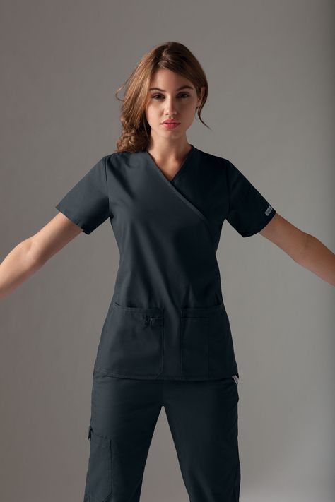 #fall2013 #scrubs #cherokee Black Nurse Scrubs, Black Scrubs Outfit, Dental Uniforms, Medical Scrubs Fashion, Medical Fashion, Stylish Scrubs, Dental Scrubs, Scrubs Dress, Scrub Style